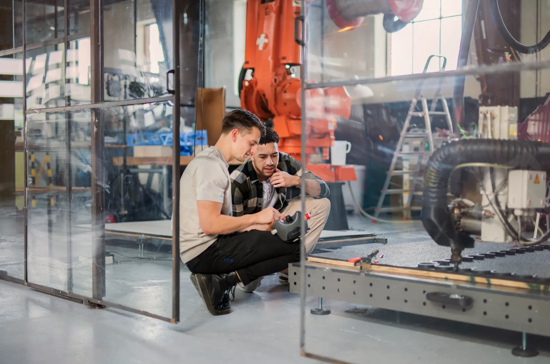 Large-scale robotic 3D printing in action at industrial facility